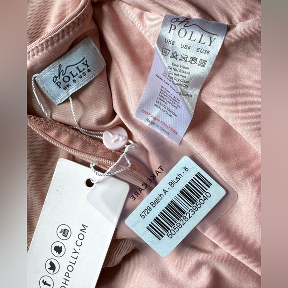 Oh Polly Jaded Dress Ruched Corset Mini Dress in Blush - Picture 4 of 7